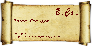 Bassa Csongor névjegykártya